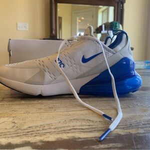 Nike Blue and White Athletic Shoes with Air Technology
